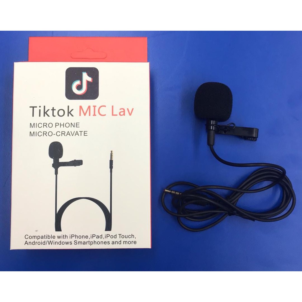 Professional Tiktok Mic Lav 3.5mm Aux Connector Tik Tok Microphone For