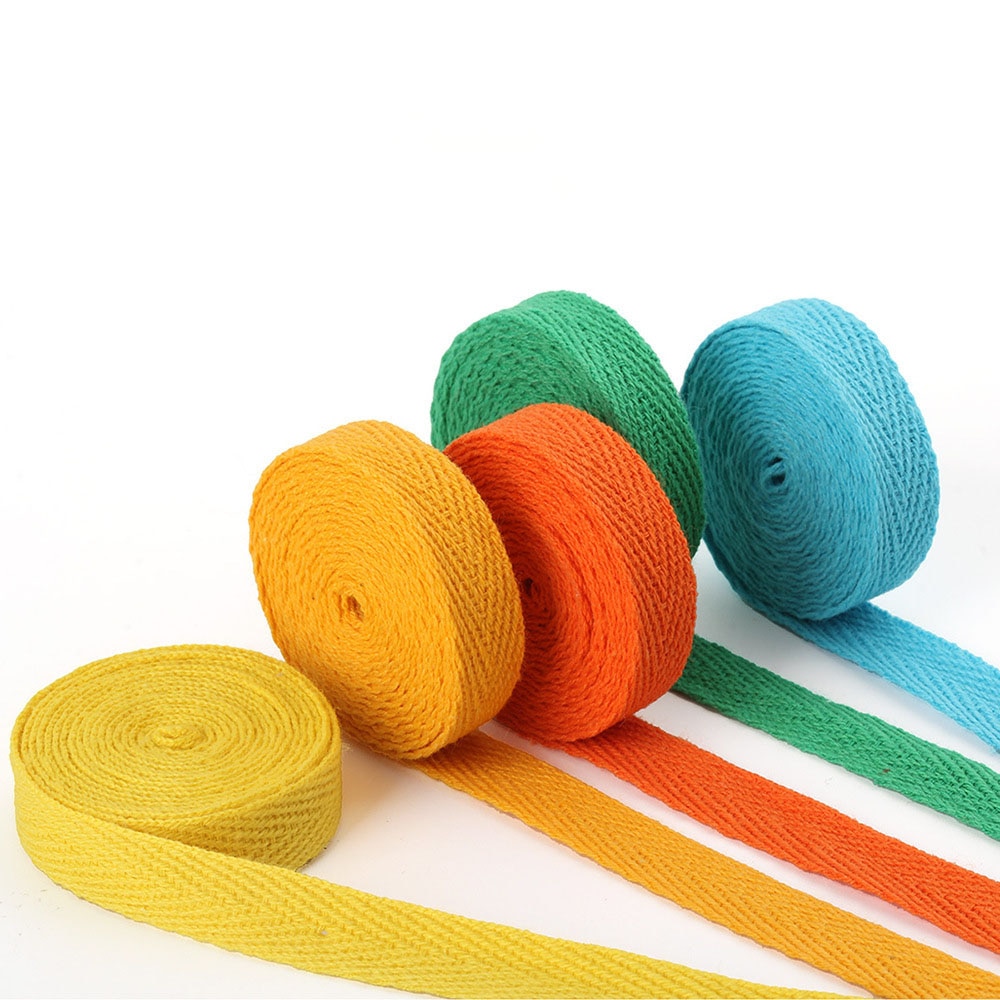Purpose Versatile 50Meters DIY New colourful 10mm Chevron Cotton Polyester Ribbon Webbing Herring Bonebinding Tape La... - Image 2