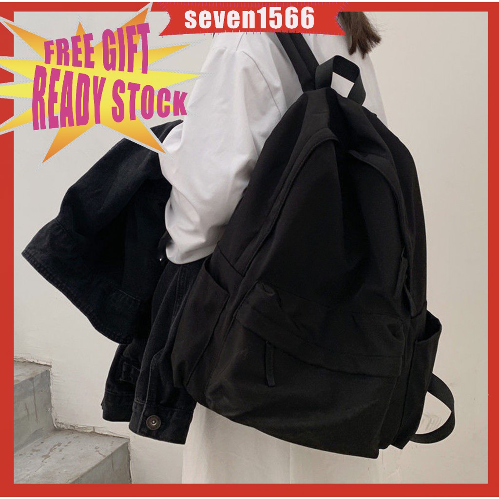Black Polyester Canvas Drawstring Travel Backpack Student Book Bag Owls B72 E 