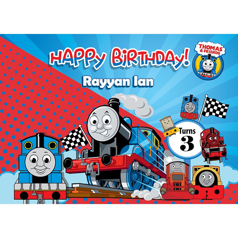 THOMAS AND FRIENDS PRINTABLE BACKDROP BANNER TRAIN BIRTHDAY POSTER ...