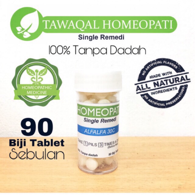 PIL GEMUK / WEIGHT GAIN HOMEOPATHY SINGLE REMEDI MURAH 90 
