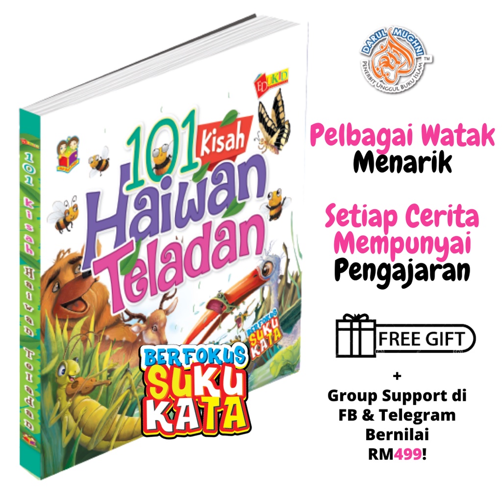 Buy Buku Cerita Kanak Kanak 101 Kisah Haiwan Teladan+FREE Buku Aktiviti