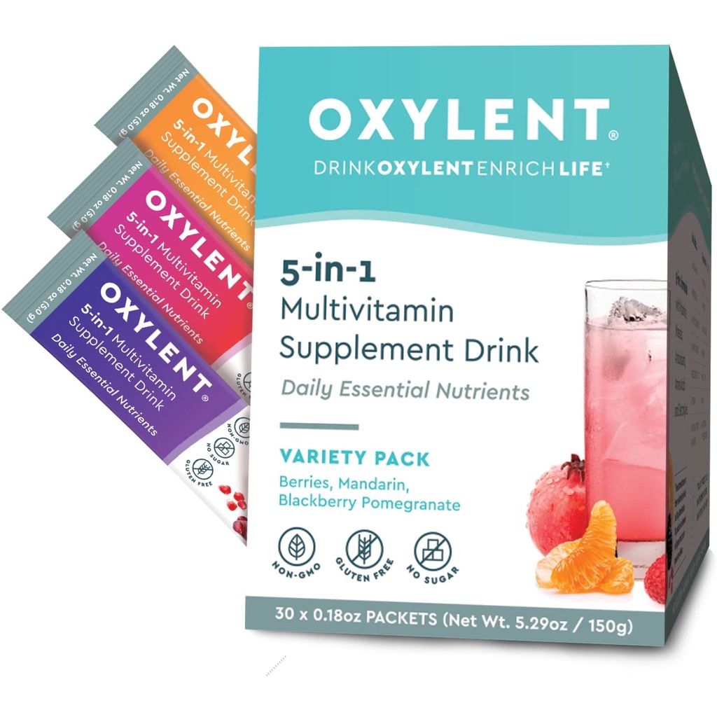 Oxylent 5in1 Multivitamin Supplement Drink 30 Packets SugarFree