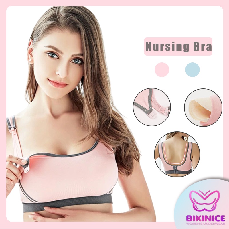 Nursing bra Cotton Breastfeeding Maternity Push up underwear bras Seamless WTW1705 Shopee Malaysia