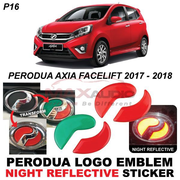 Car Emblem Sticker Perodua Myvi Ativa Alza Axia Bezza Aruz Viva Front Rear Steering Reflective 3d Epoxy Logo Shopee Malaysia