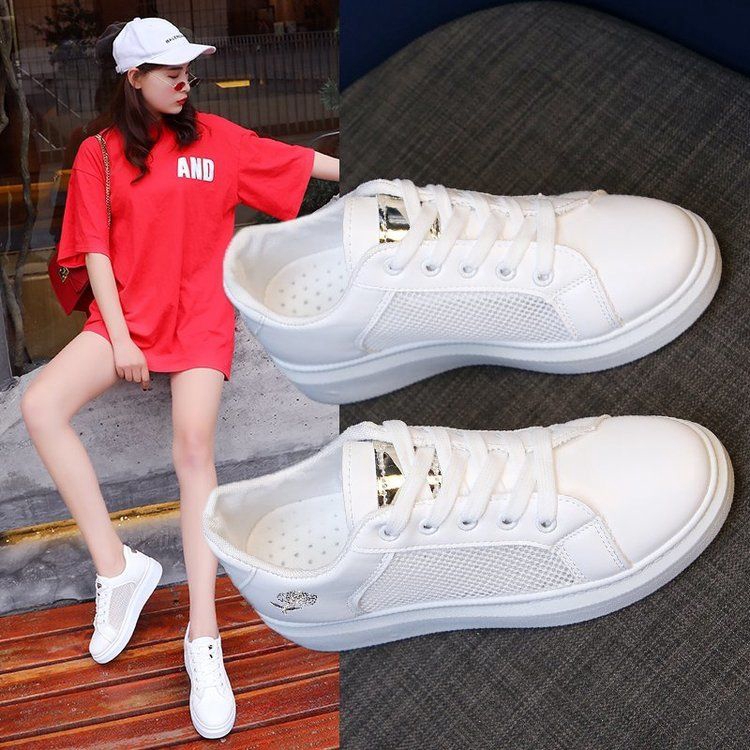 HEUS Sepatu  Sneakers Model Korea  Warna Putih  Shopee Malaysia