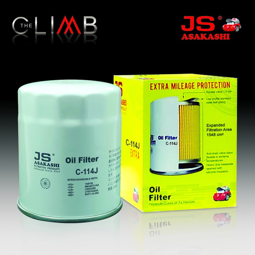 autobiografie snelheid Bloedbad Js asakashi oil filter c-114j extra - suitable for all toyota & perodua  (premium class of filtration) | Shopee Malaysia