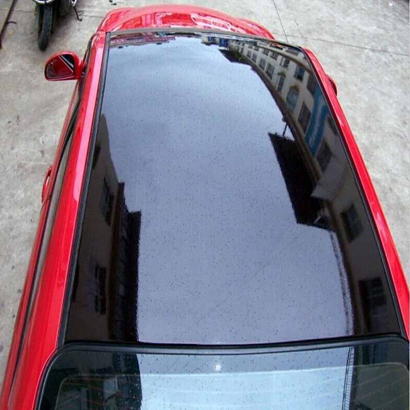 Car Sticker Gloss Glossy Black Vinyl Film Sheets Car Roof Sticker Wrap 138cm X 100cm 1 Meter Shopee Malaysia