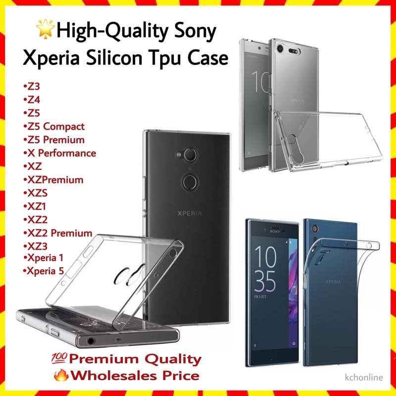 Sony Xperia Casing Tpu Silicon Case 1 5 5ii 10ii Z5 Z5 Compact Z5 Premium X Performance Xz Xzs Xz1 Xz2 Xz3 Xz Premium Shopee Malaysia