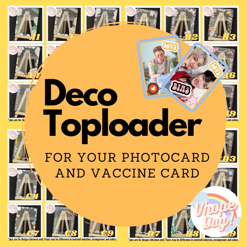 [ CLEARANCE | Readystock | Customize ] Affordable Deco Toploader for Photocard / Vaccine Card / Card Collection