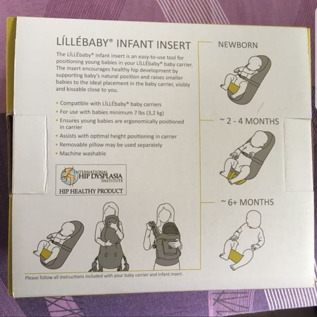 lillebaby infant insert instructions