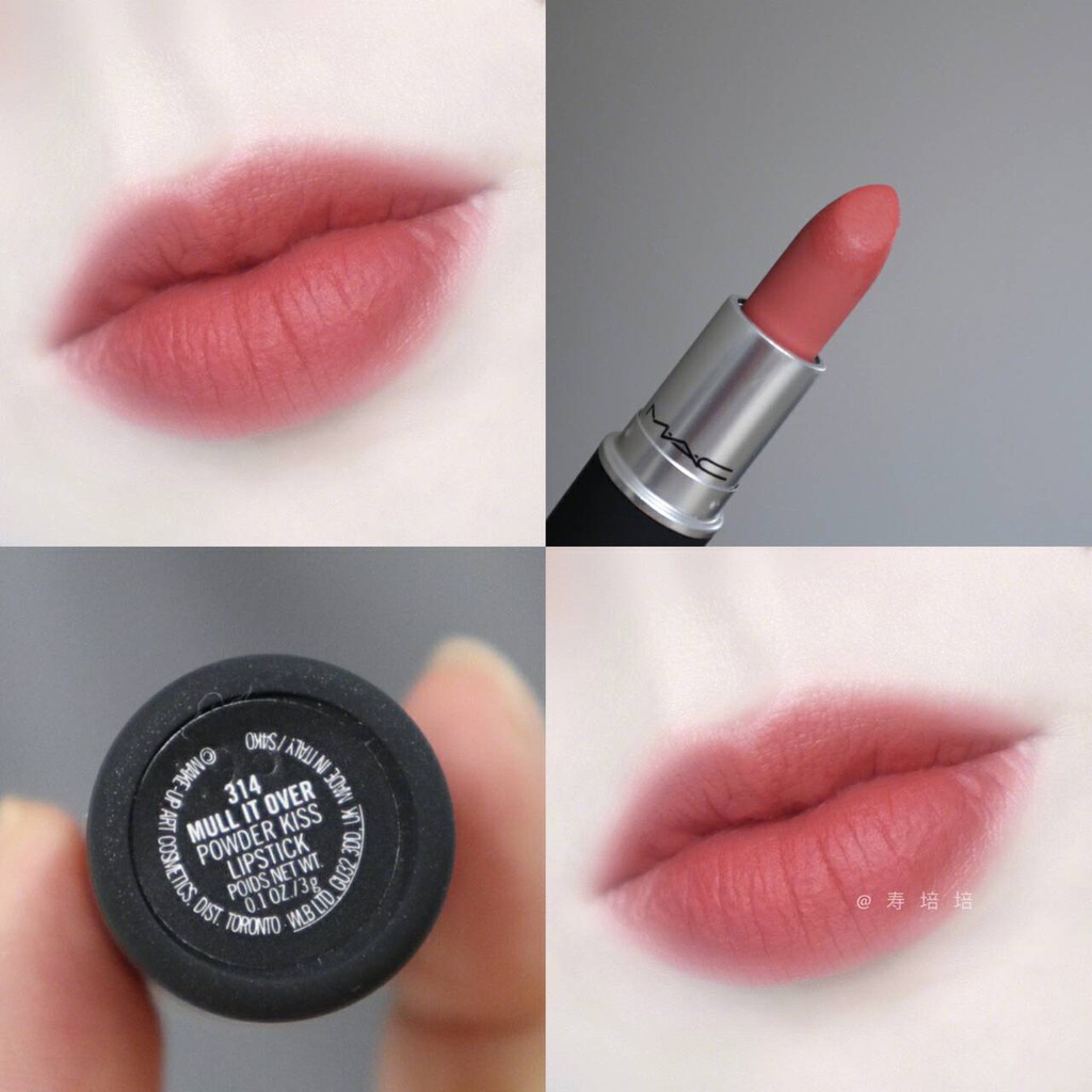 Mac Lipstick New Bullet Matte Matte Lip Glaze Velvet Peach Tea Mull It Over 314 With Handbag Shopee Malaysia