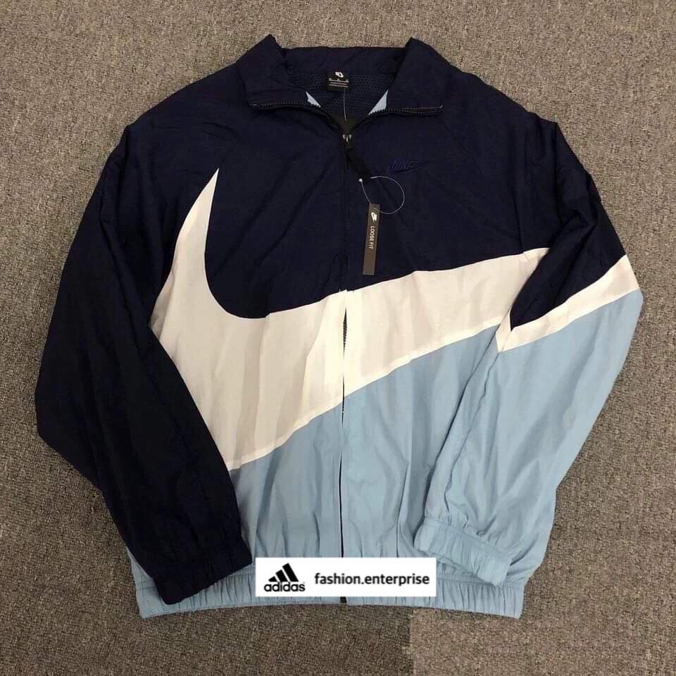 nike sportswear swoosh woven full zip jacket