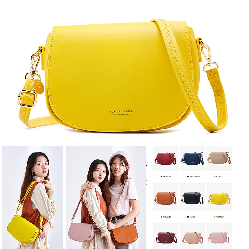 Fashion Forever Young Ladies Leather Shoulder Bag Crossbody Bags for Women Luxury Handbags Flip ...