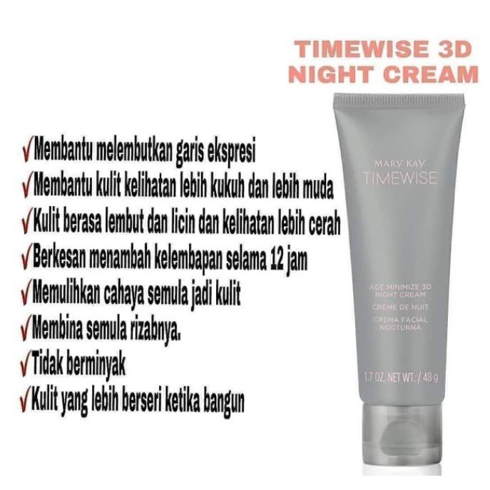 Sz Store Mary Kay Promo Timewise Age Minimize 3d Night Cream For Normal Dry Skin Normal Rm139 Shopee Malaysia