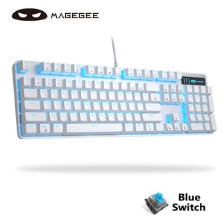 MageGee MK-Storm Mechanical Gaming Keyboard Blue Switch Wired LED Backlit Full Anti-Ghosting Computer Keyboard for Laptop Windows PC MAC