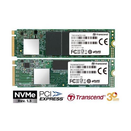 TRANSCEND MTE110 256GB/512GB M.2 2280 PCIe Gen3x4 NVMe SSD 1800/1500MB/s