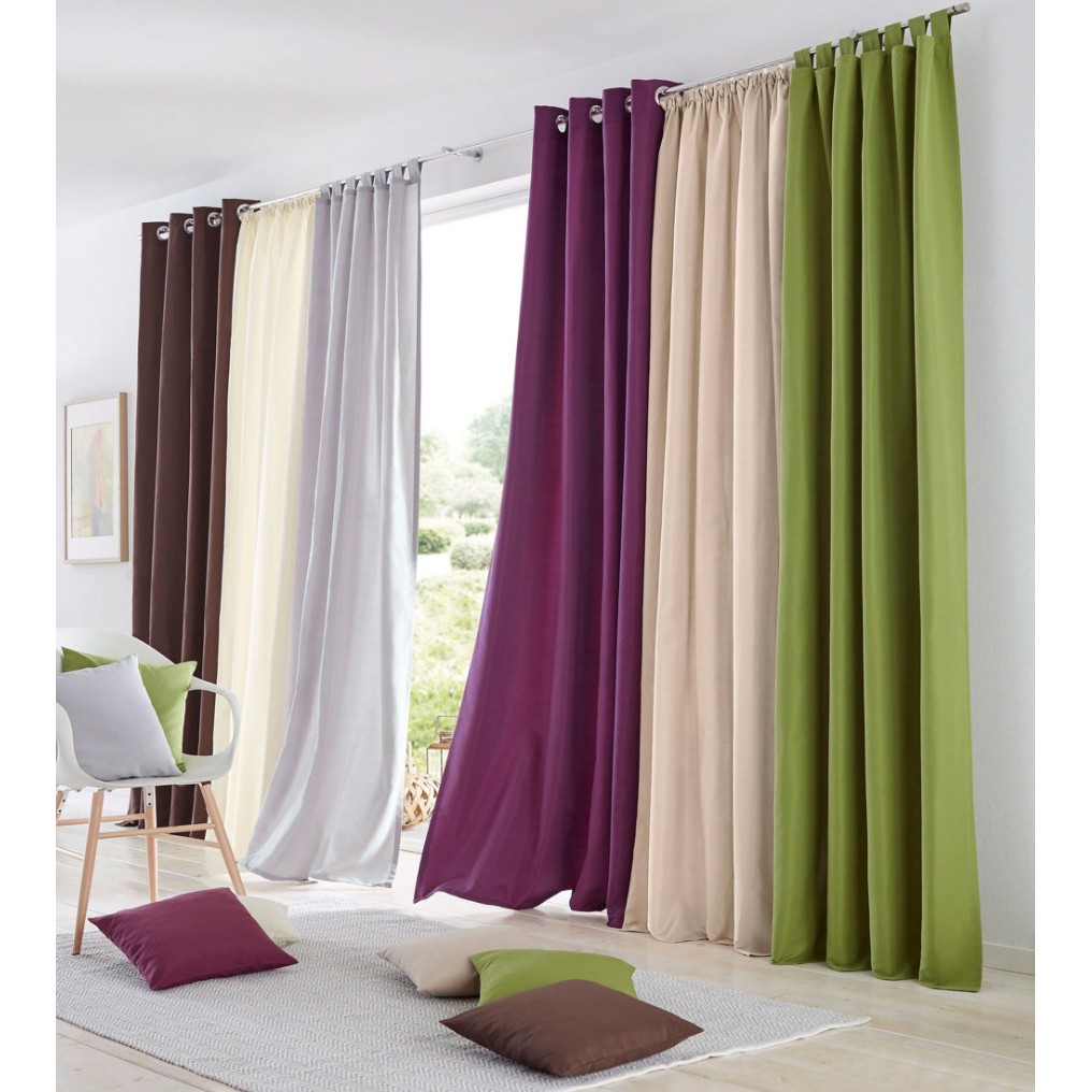 Curtain Modern Solid Shadow Blackout Bedroom Lving Room Curtains 1pc