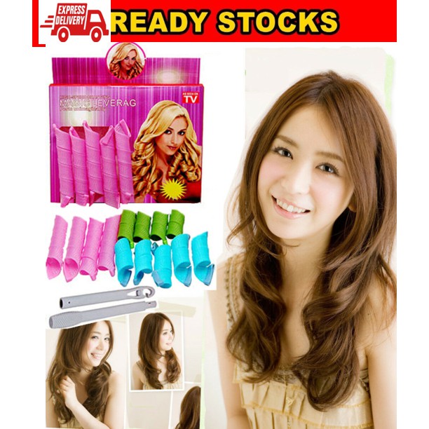 Malaysia Shp 18pcs Set Alat Ikal Rambut Magic Curlers Long Hair