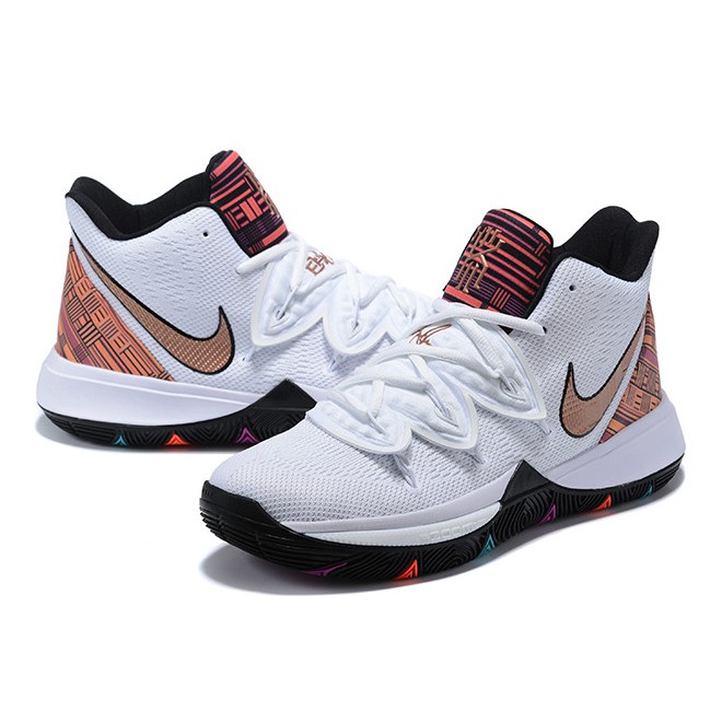 kyrie 5 white metallic red bronze