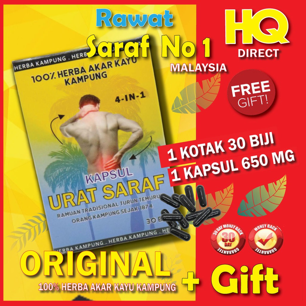 ubat urat saraf penawar gout, sakit sendi, sakit kaki, slip disc 100%