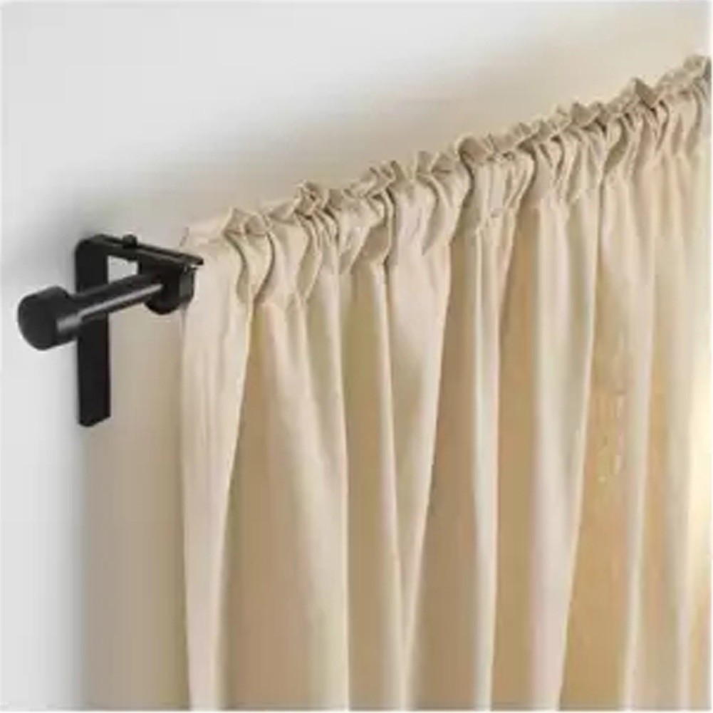 Au 19mm Heavy Duty Black Metal Curtain Pole Rod Wall Bracket