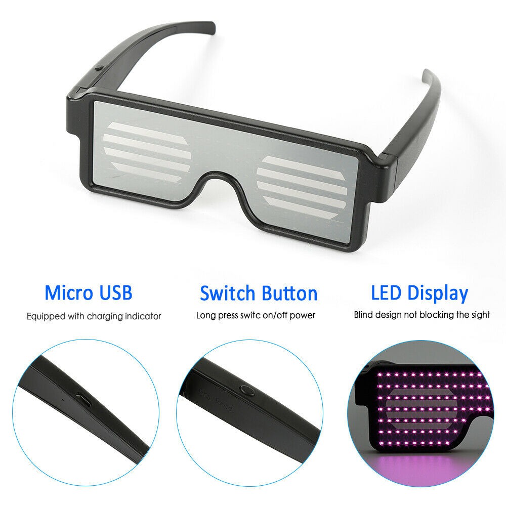 led display glasses