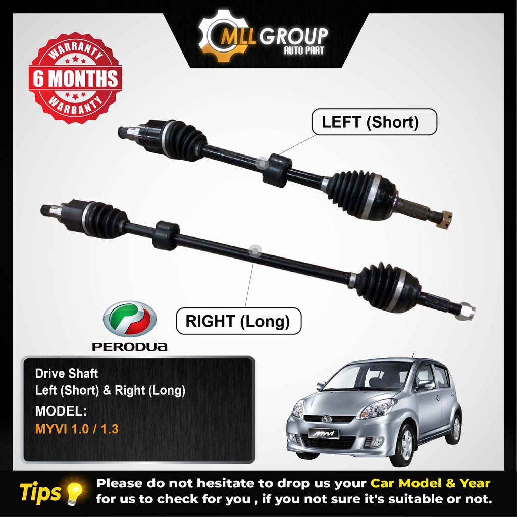 Mll Perodua Myvi 1 0 1 3 Drive Shaft Left Short Right Long Shopee Malaysia