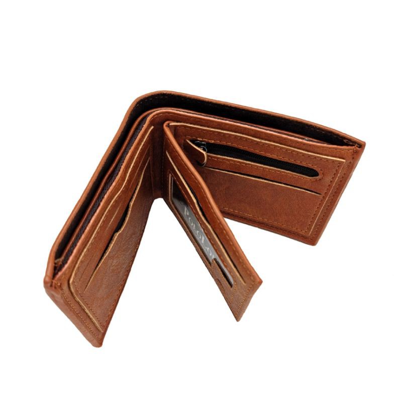 Original Polo Louie Premium Leather Bi-fold Wallet For Men Card Slot Dompet