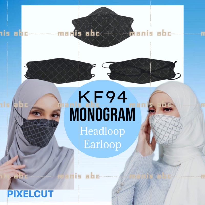 10pcs KF94 4PLY Monogram Headloop🔥Jovian Inspired Disposable Face Mask