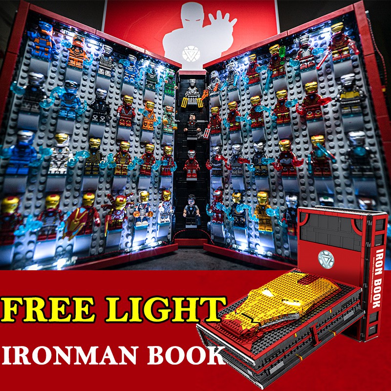 lego iron man book set