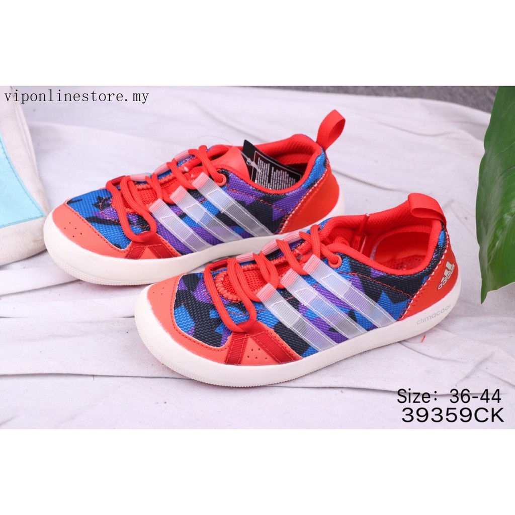 Authentic Adidas climacool boat lace graphic men women hiking shoes outdoor  red | Shopee Malaysia