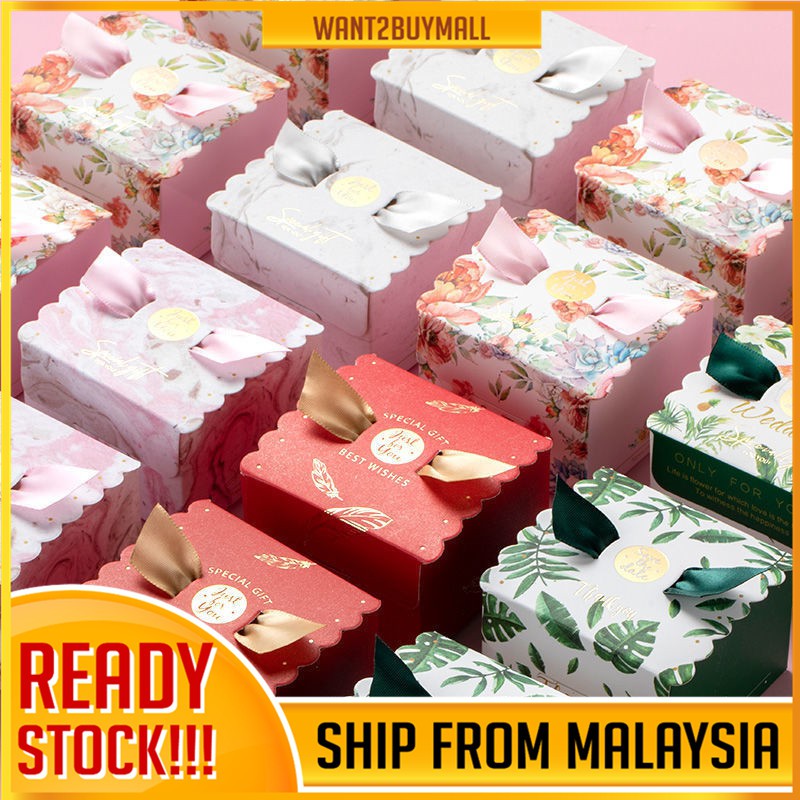 Wedding Party Birthday Favour Goodies Gift Souvenir Doorgift Candy Diamond Shape Box Kotak Gula Telur Majlis Kahwin