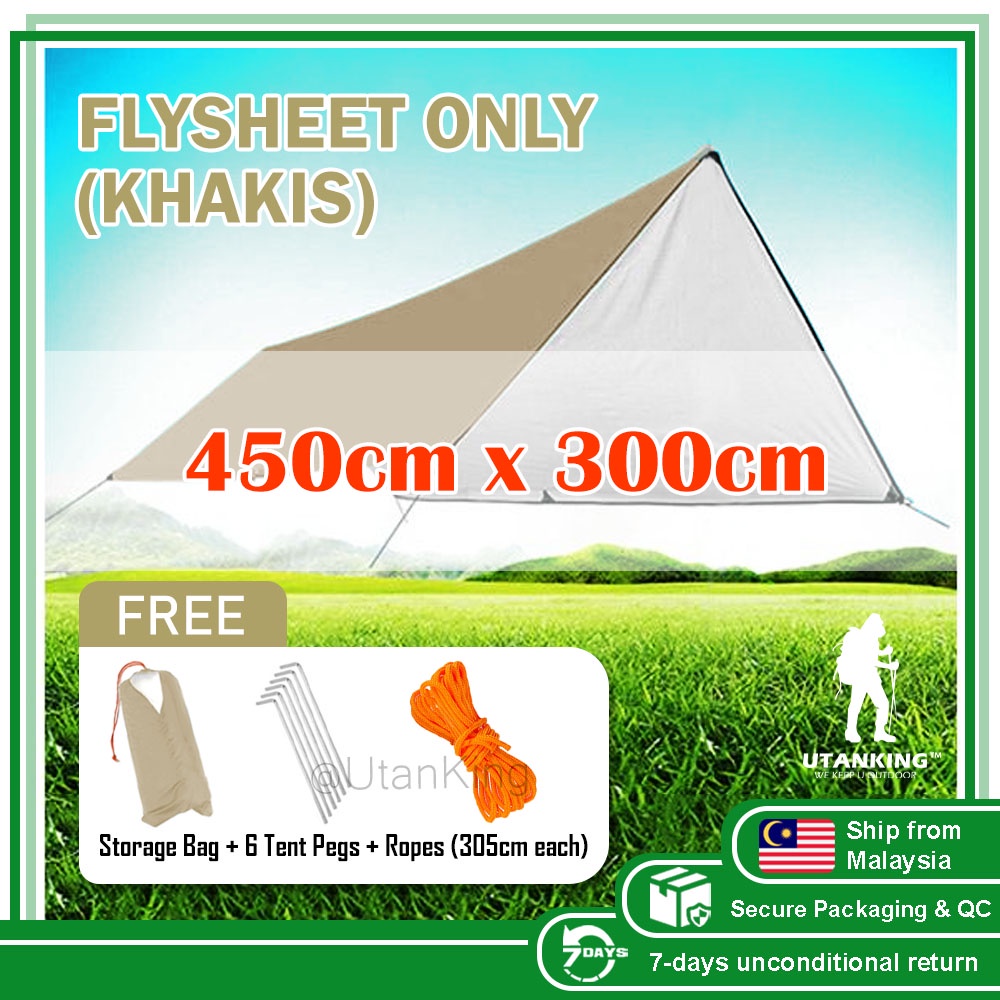 UtanKing™ Ultralight Weight Flysheet Waterproof Groundsheet Camping