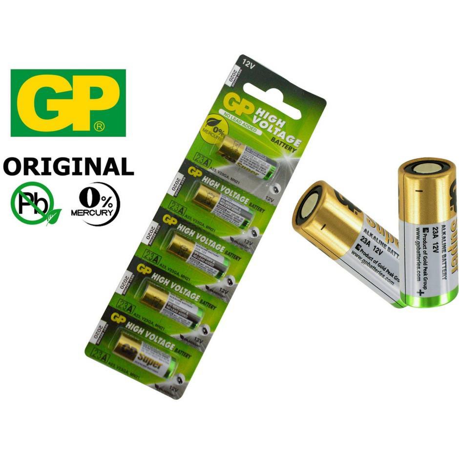 Original GP Akaline Battery 12V GP23A Car Remote Battery5pcs Shopee