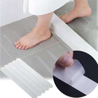 5 PCS Bathroom Transparent Non-Slip Strip Anti Skid Bath Tub Treads Stickers Safety Tape for Stairs Pools Kitchens
