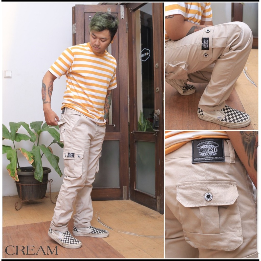 cream cargo pants mens