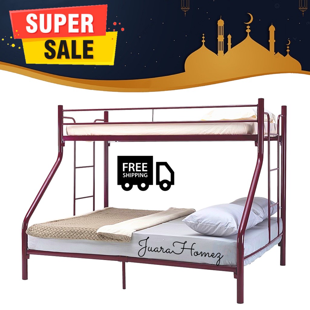 Bunk Bed/Queen Metal Bed/Bunk Bed Adult/Bunk Bed Kids/Katil 2 tingkat