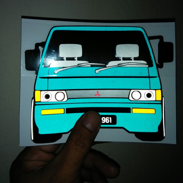 Stiker Gambar Van Mitsubishi Delica Reflect Cutting Sticker Tampal Dari Luar Shopee Malaysia