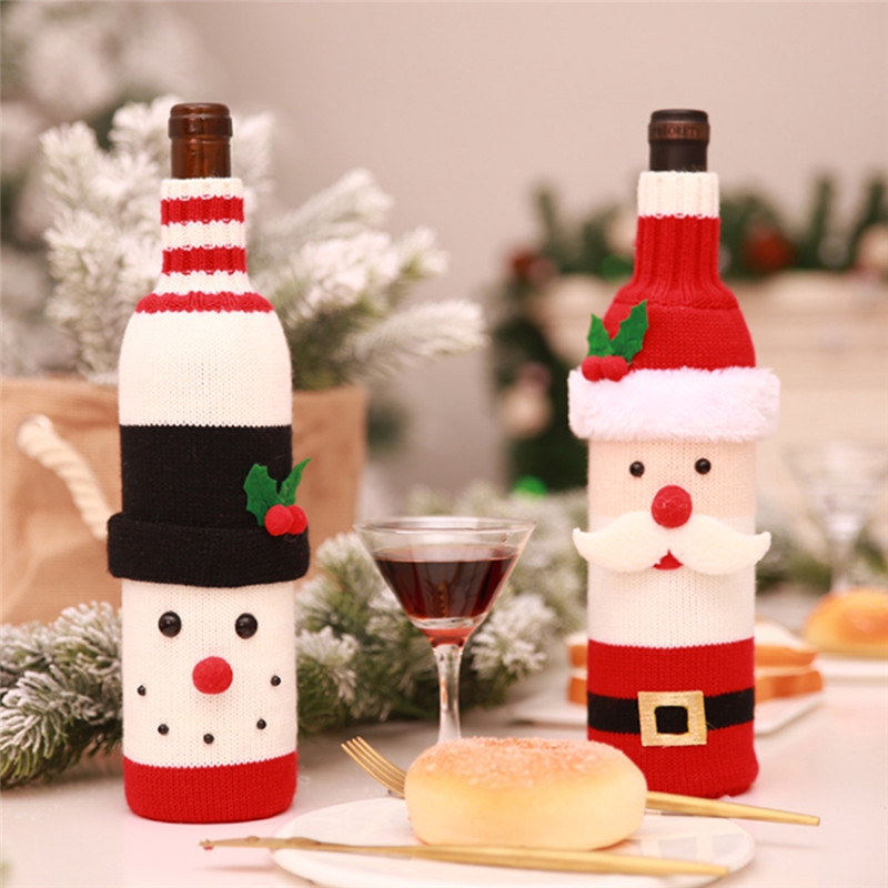 Creative Santa Snowman Wine Bottles Seasoning Bottles Decoration