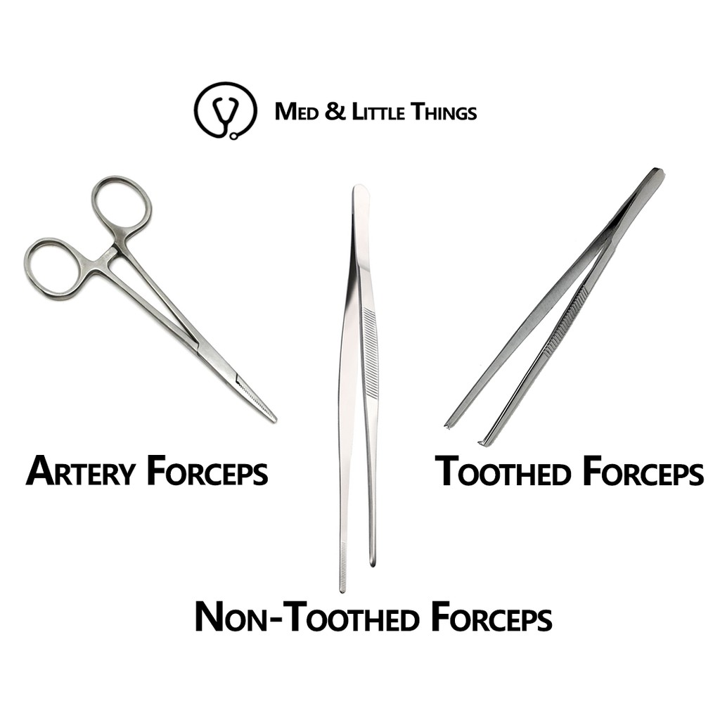 Surgical Forceps Toothednon Toothed Tissue Forceps And Artery Forceps Samenext Day Shipping 