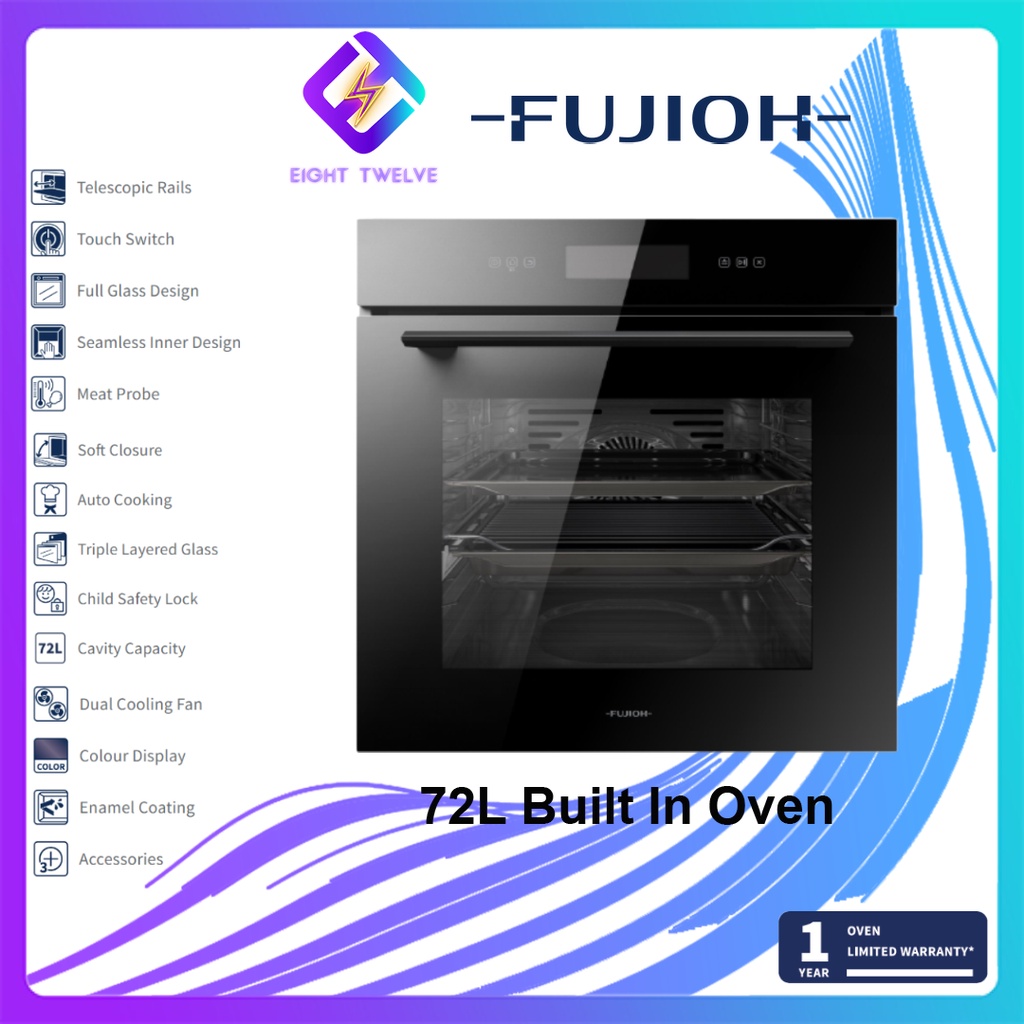 Fujioh 70L / 72L BuiltIn Oven Tripled Layer Glass Shopee Malaysia