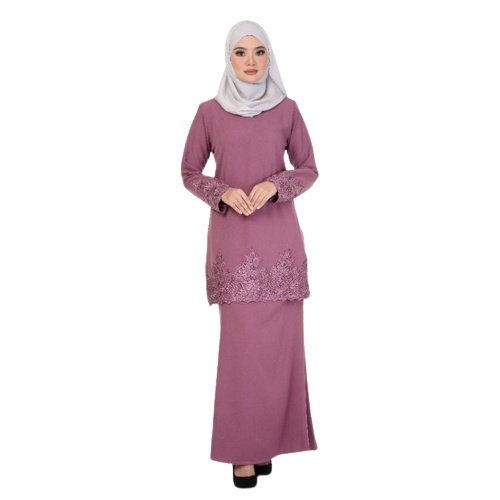 BAJU KURUNG MODEN KAIN LACE SALINA PREMIUM ITALIAN CREPE QUALITY 100% ...