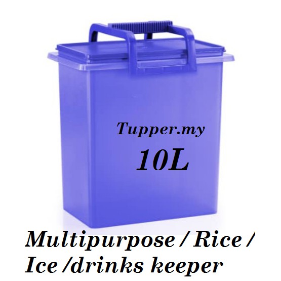 Tupperware Buddy Multi Rice Keeper With Handle Carry All 10L 10.0L 1pc