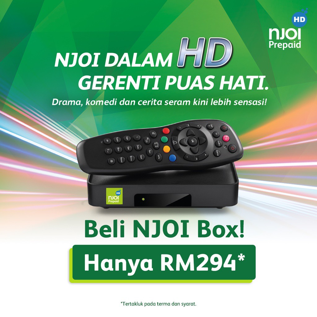 Njoi Hd Box Set Prepaid Satellite Tv From Astro Decoder Smart Card Outdoor Unit Shopee Malaysia