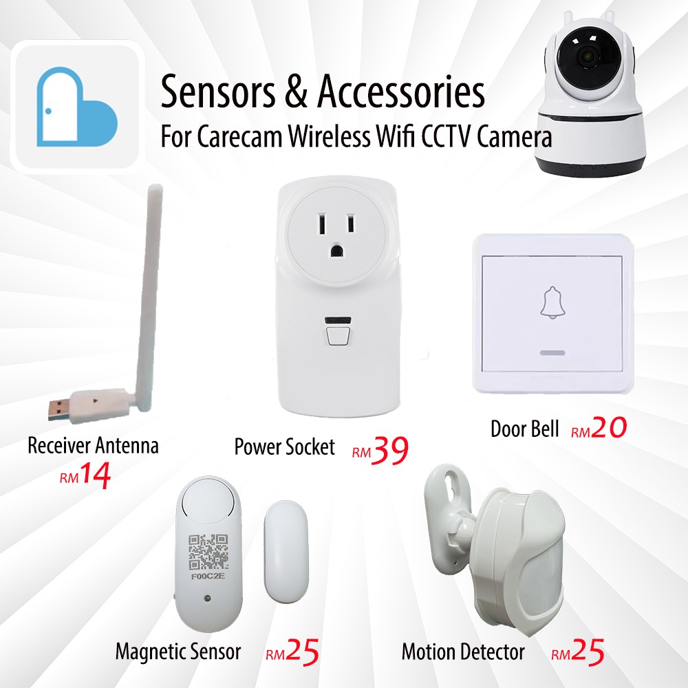 Carecam Pro Wireless Wifi Smart Home Control Security Alarm Kits