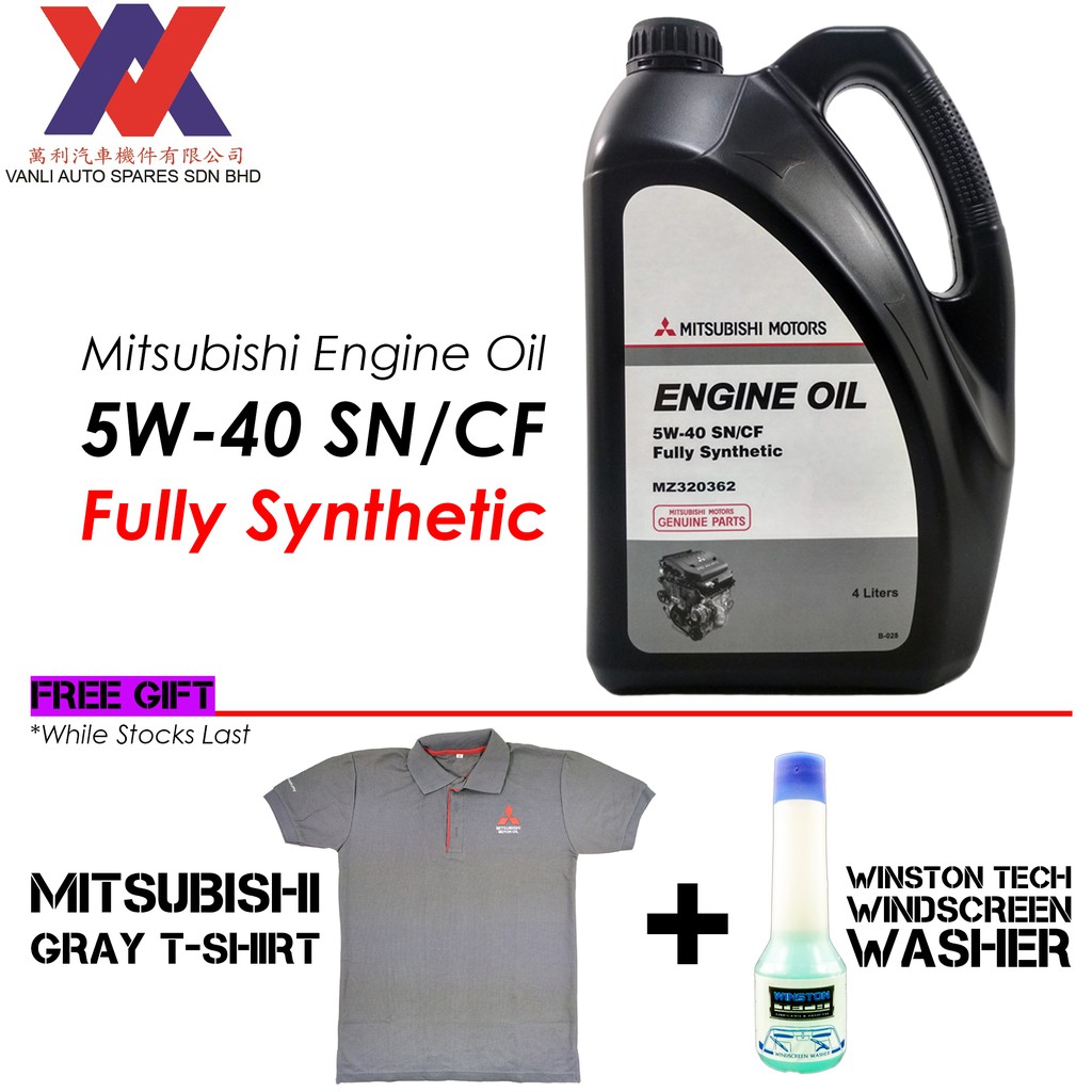 Mitsubishi 5W40 SN/CF Fully Synthetic Engine Oil 4 Liters 