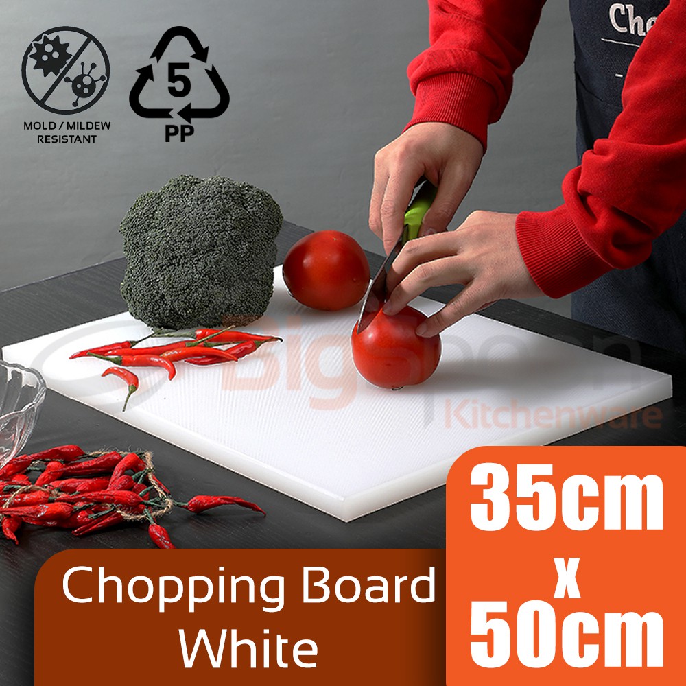White Polypropylene Chopping Board - 35cm x 50cm