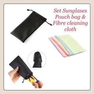 Sarung Spek Mata dan Kain Lap Spek Mata Sunglasses Pouch Bag Cleaning Cloth 18*9cm👍ready stock in Malaysia 🇲🇾 SSR-040-SE