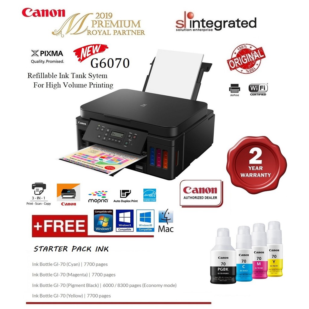 Canon Maxify Gx6070 Ink Tank Printer 3802